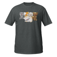 a men's t - shirt with a group of cats on it