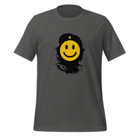 a t - shirt with a smiley face on it